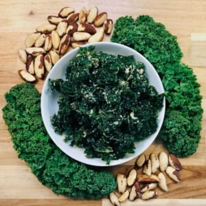 Crispy kale chips, healthy snack